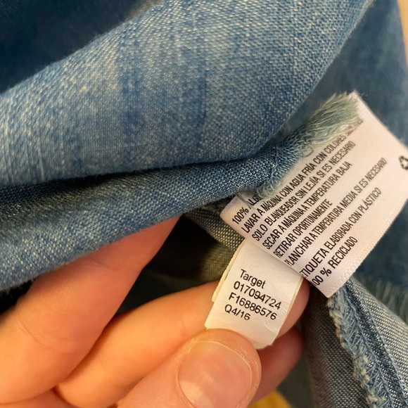 2/$30 ⚡️- DRESS | Target jean off the shoulder dress with fringe size S/M - Picture 3 of 4